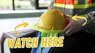 Construction Safety Gear Hard Hat Sun Shade Neck Shield with Built-in Sweat Towel