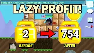 Lazy PROFIT IN GROWTOPIA 2023 (EASY WL) 😱 | Growtopia Profit | Growtopia
