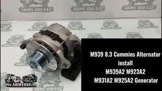 M939 8.3 Cummins Alternator upgrade install: M939A2 M923A2 M931A2 M925A2 Generator