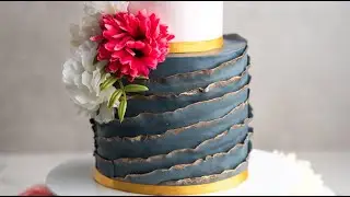 Cake Tutorial- Shiny Pink and Ruffled Grey Birthday Cake to Impress