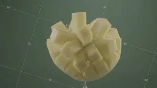 Mango rotating with loop on green screen for chroma key
