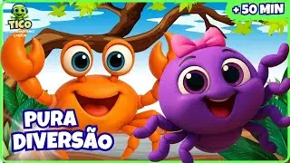 Tico e Dança do Caranguejo 🎶 50 min Pura de Diversão | Musica Infantil @ticogafanhotinho