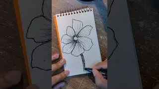 Quick Rough Sketch of a Flower | Raw & Expressive Art ✏️🌼 #art  #sketch #shorts
