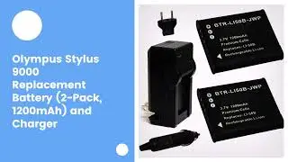Olympus Stylus 9000 Replacement Battery (2-Pack, 1200mAh) and Charger