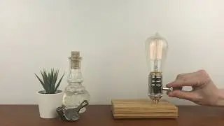 DAVY - Sustainable handmade recycled chopstick bamboo dimmer lamp with Edison bulb by East Van Light