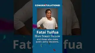 Congratulations: Fatai Tuifua - Utah Hope Street Fellow #wearecanyons