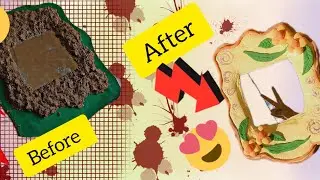 From Trash to Treasure! Clay Mirror Frame Makeover 🔥 | DIY Before & After