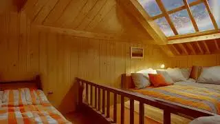 Warm Cabin in the Mountains ❄️ Blizzard Wind & Snow White Noise for Sleep