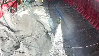 Incredible Power of Hydraulic Mining: High-Pressure Water Jet Turns Sand into Slurry!