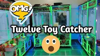 Twelve Toy Catcher Machines in One Place