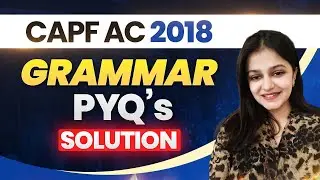 Grammar PYQs for CAPF AC 2018
