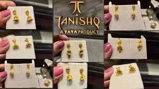 Коллекция золотых джумок Tanishq Daily Wear💫✨ || Легкие джумки маленького размера с указанием вес...
