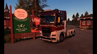 Winterland event 2025 From Santa claus town in Finland to snowy winter wonderland ETS2 1.57