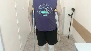 Заменили сустав-как ходить#заменасустава#реабилитация#leg#health#Hip_replacement_surgery#Armcrutches