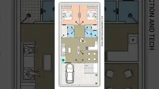 24' X 50' Modern house plan with car parking (Hindi/Urdu).