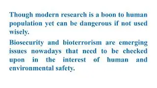 Biosafety Issues   Video No  916