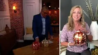 Hay & Harvest Illuminated Mirrored Tabletop Pumpkin / Gourd on QVC