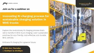 Innovating Ri charging process for sustainable charging solution in MHE trucks