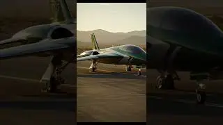 Futuristic Jet on Desert Runway | Cinematic Aerial Power #fighterjet #ww3 #iranattack