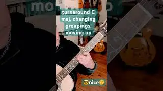 Turnarounds in C, inversions moving up the neck  #guitar #music #chords #acousticguitar #