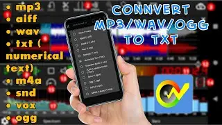 CARA CONVERT AUDIO TO TXT NUMERICAL TEXT DI ANDROID | MP3 OGG WAV TO TXT FILE GOLDWAVE