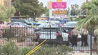Police working barricade off Boulder Highway
