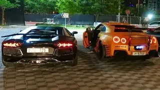 THE CRAZIEST CARS IN DUBAI !!! LAMBORGHINI VS NISSAN GTR !!!
