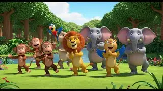 🎵 Down in The Jungle | Fun Animal Adventure Song for Kids | Nursery Rhymes & Songs for Children