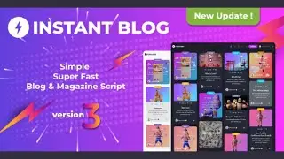 Instant Blog Php Script free download | make a blog website with admin panel using php | php script