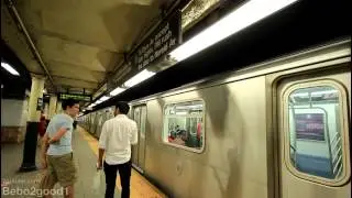 IRT Lexington Subway: R142 (2) Train [via Lex] at Wall St