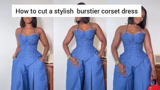 HOW TO CUT A BASQUE BUSTIER CORSET TOP WITH FRONT LACING BAR #how  #viral