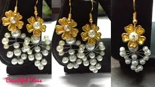 How to Make Latest Pearl Designer Earrings for Wedding Party/Designer Pearl Earrings/trendy Earrings