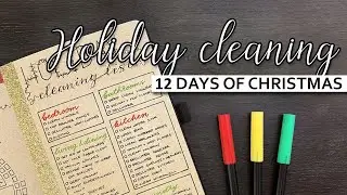 Holiday Cleaning List 💜 Christmas bullet journal ideas