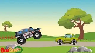 Learn Street Vehicles for Kids #w | Car Garage | Cars and Trucks | Monster Truck for Children