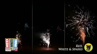 Red White and Sparks by Black Cat Fireworks