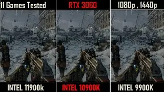 Intel i9 11900k vs 10900k vs 9900k Benchmark RTX 3060