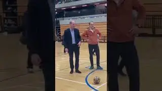 Prince William playing football at a recent event. Prince of Wales