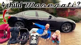 Maserati Ghibli better than the Germans? can you fit 4 child seats in? my next Dad Car? Review