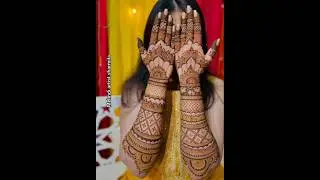 Indian Traditional Mehndi Design 😍🔥|Latest Full Hand Bridal Dulhan Cone Mehndi #mehndi #ytshorts