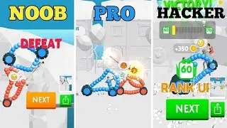 Noob vs Pro vs Hacker in Draw Joust!