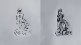Drawing Pain (Tendo) from Naruto Shippuden | Epic Anime Art Timelapse