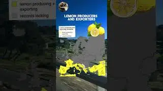 Countries that produce and export lemons in Europe. #europe #map #mapping #lemon #italy #spain #eu