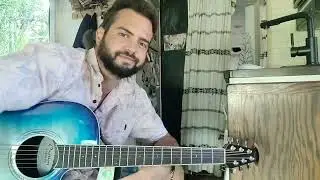 captain content playing the guitar