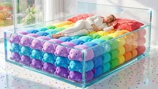 Which Bed Would You Want in Real Life 🛏️✨ 2 Min of Lying in the Most Relaxing Bed