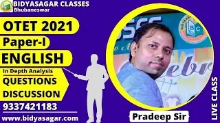 OTET 2021 Paper-I English Question Discussion by Pradeep Sir#Bidyasagar_Classes_Bhubaneswar#OTET