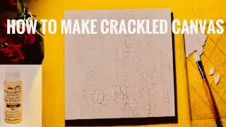 How to make crackled effect on canvas | How to use crackle medium | Acrylic painting base texture