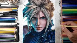 Drawing Cloud Strife (Final Fantasy 7 Remake) | Fame Art