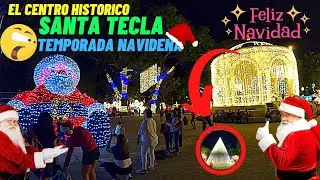 ASI ESTA de iluminados los parques de santa tecla y asi el ambiente 4K🎄😎👌/ las plazas mas iluminadas