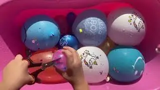 Popping big and small balloons with a scissors ✂️💥#balloon