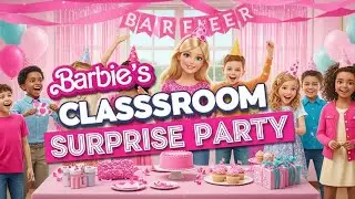 Barbie&rsquo;s Classroom Surprise Party - Barbie Story for Kids #barbiestory